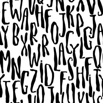 Seamless pattern with abc or alphabet. Stock Illustration