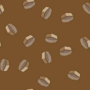 Seamless pattern above food box to go cartoon vector Ilustração Stock