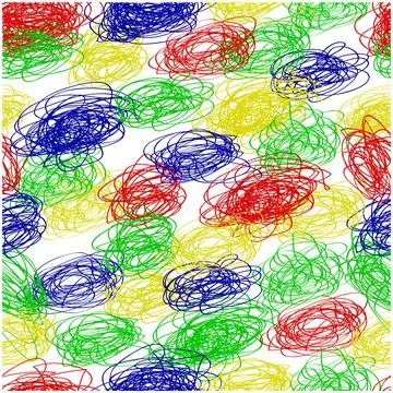 Seamless Pattern Abstact Spiral colorfulScribble for Background, Paper Wrap.. Illustrazione stock