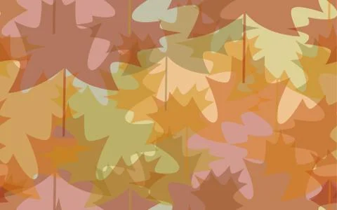 Seamless pattern abstract autumn leaves Stock Illustration