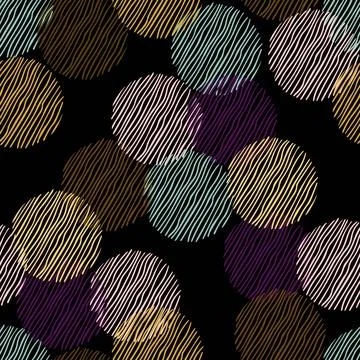 Seamless pattern abstract background with circles and stripes.Vector illust.. Illustrazione stock