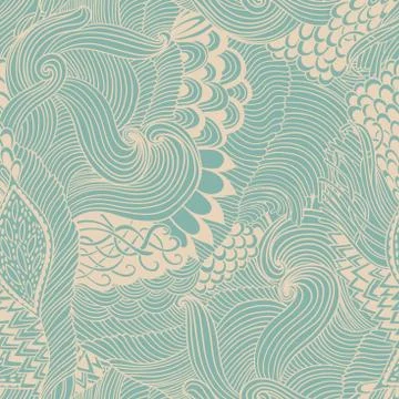 Seamless pattern abstract background with colorful ornament. Hand draw Illustrazione stock