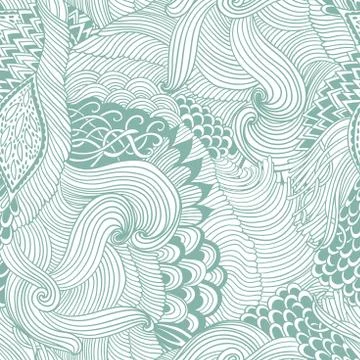 Seamless pattern abstract background with colorful ornament. Hand draw Illustrazione stock