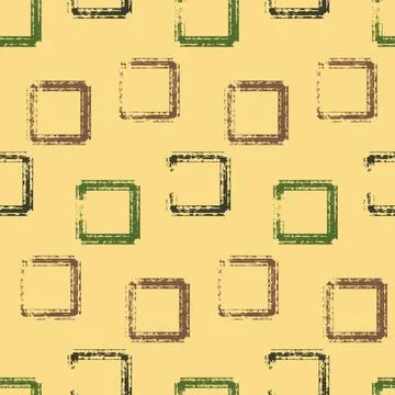Seamless pattern, abstract background square rhombus shape, graffiti illustra Stock Illustration