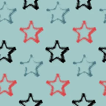 Seamless pattern, abstract background with star, imitation of graffiti vector Stock Illustration