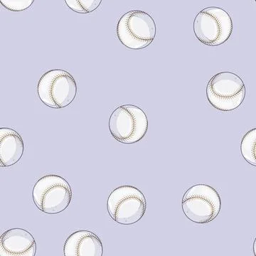 Seamless pattern abstract baseball ball cartoon vector Stockillustratie