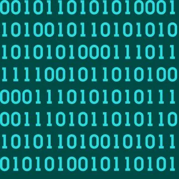 Seamless pattern with abstract binary code, digital matrix background Ilustración de archivo