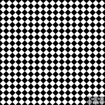 Seamless pattern. Abstract. Black and white. Square. Chess board. イラスト素材