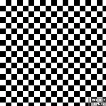 Seamless pattern. Abstract. Black and white. Square. Chess board. イラスト素材