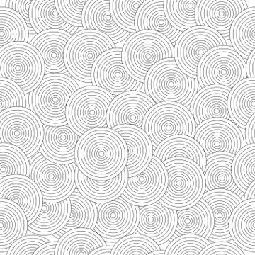 Seamless pattern with abstract black circles Stock Illustration