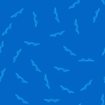 Seamless pattern abstract blue decorative border line element with circles 库存插图