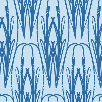 Seamless pattern abstract blue pattern with organic shape, abstract vector Stock Illustration