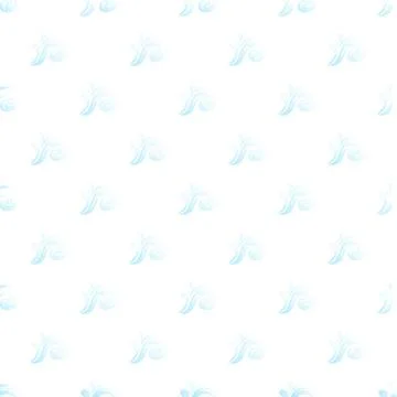 Seamless pattern with abstract blue waves on white background Illustrazione stock