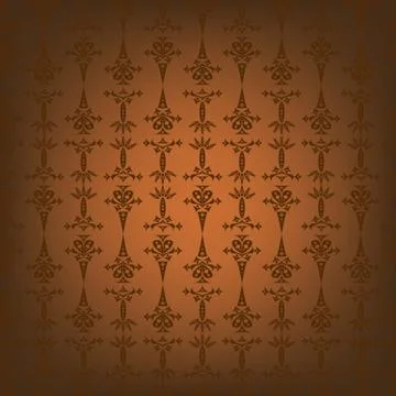 Seamless pattern of abstract brown ornament Illustrazione stock