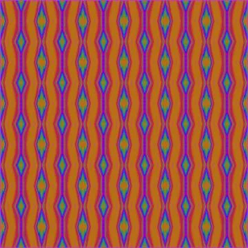 Seamless pattern abstract chains orange blue Stock Illustration