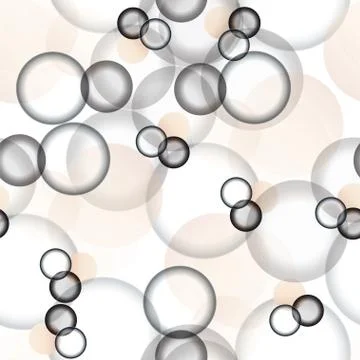 Seamless pattern with abstract circles and bubbles vector Stock Illustration