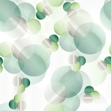 Seamless pattern with abstract circles in green colors vector Stock Illustration
