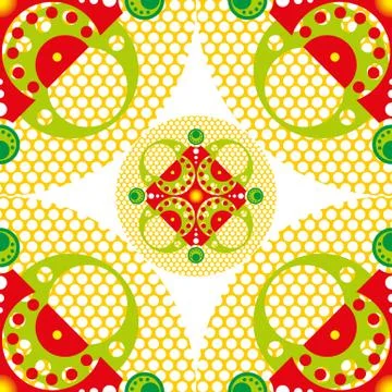 Seamless pattern with abstract circles Stock Illustration