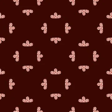 Seamless pattern abstract clouds on dark red background. Vector geometric tem 스톡 일러스트