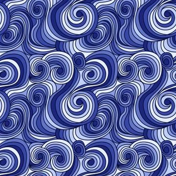 Seamless pattern as abstract clouds Stock Illustration