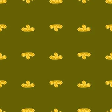 Seamless pattern abstract clouds on light green background. Vector geometric  库存插图