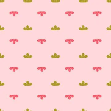 Seamless pattern abstract clouds on pink background. Vector geometric templat Stockillustratie