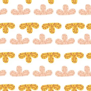 Seamless pattern abstract clouds on white background. Vector geometric templa Stockillustratie