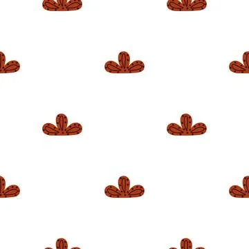 Seamless pattern abstract clouds on white background. Vector geometric templa イラスト素材