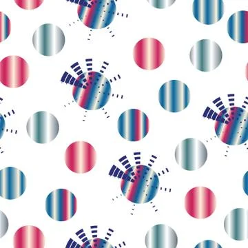Seamless pattern with abstract coloful circles vector Stock Illustration