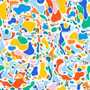 Seamless pattern with abstract color spots. Neurography - Vector Stock Illustration