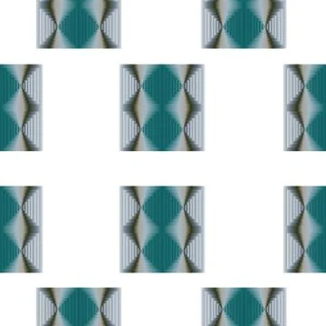 Seamless pattern with abstract colorful squares in blue and grey colors Illustrazione stock