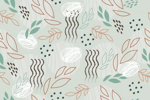 Seamless pattern of abstract creative elements vector wall art Stockillustratie
