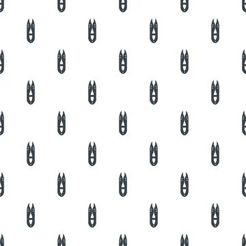 Seamless pattern with abstract dark blue dog shapes Stock Illustration