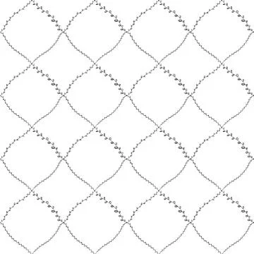 Seamless pattern abstract doodle lines, traditional geometric damask ornament Stock Illustration