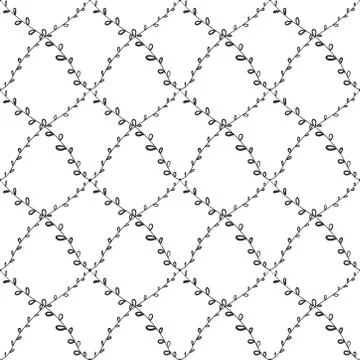 Seamless pattern abstract doodle lines, traditional geometric damask ornament 스톡 일러스트