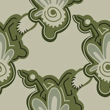Seamless pattern with abstract doodle ornaments. Vector texture. 스톡 일러스트