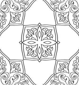 Seamless pattern of abstract elements. Stock Illustration