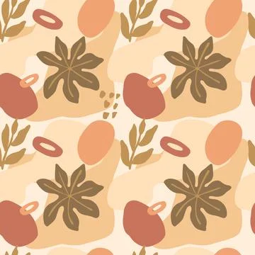 Seamless pattern with abstract elements shapes 스톡 일러스트