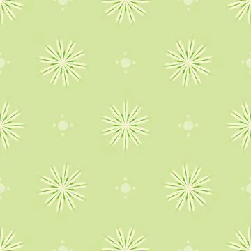 Seamless pattern abstract ethnic green floral geometric Stock Illustration