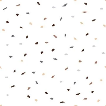 Seamless pattern, abstract falling confetti with white background, vector ill Stock Illustration