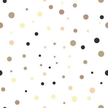 Seamless pattern, abstract falling snow isolated on white background, vector Stock Illustration