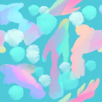 Seamless pattern with abstract fish. Magic background with mermaid scale. Stock Illustration