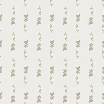 Seamless pattern with abstract floral doodle elements. Vector background fo.. Stock Illustration