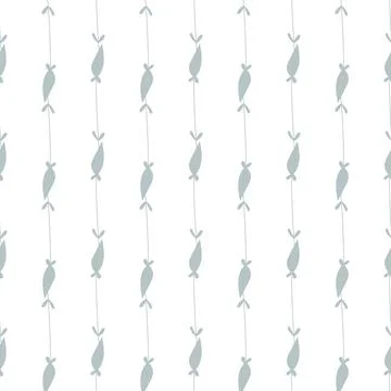 Seamless pattern with abstract floral doodle elements. Vector background fo.. Stock Illustration