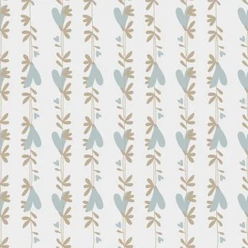 Seamless pattern with abstract floral doodle elements. Vector background fo.. Stock Illustration