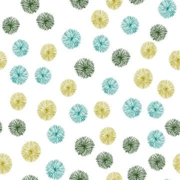 Seamless pattern with abstract floral structures and elements. Vector Stock Illustration