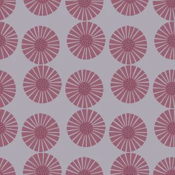 Seamless pattern abstract flowers on gray background. Vintage pink texture of Stock Illustration