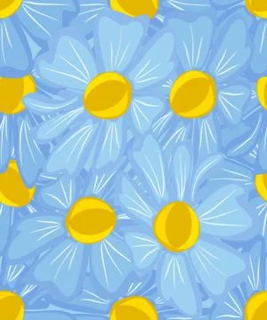 Seamless pattern abstract flowers Stock Illustration