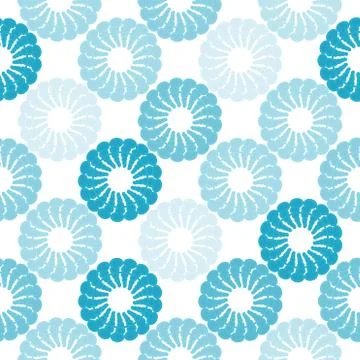 Seamless pattern with abstract flowers Stock Illustration