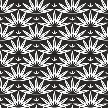 Seamless pattern with abstract flowers. Stock Illustration